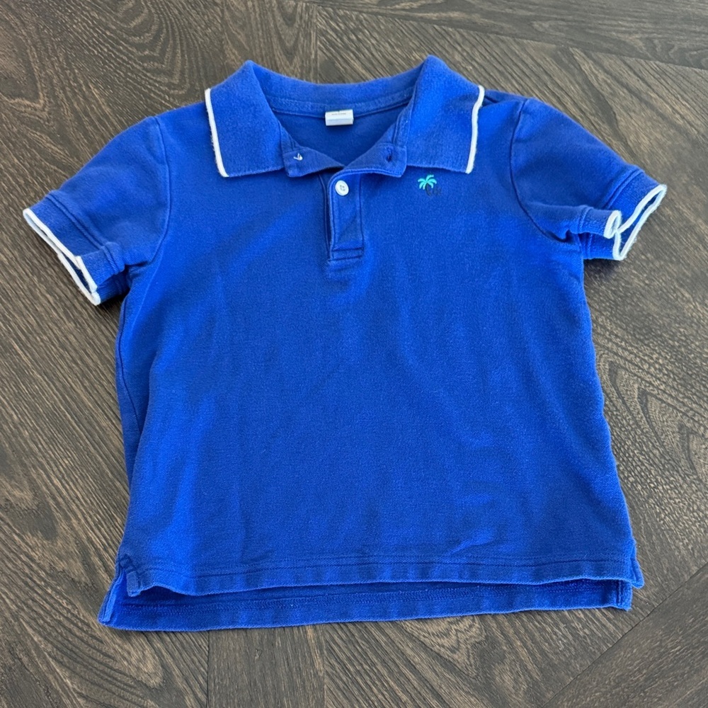 Janie and Jack Blue Polo with White Accents